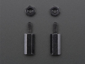 Brass M2.5 Standoffs for Pi HATs - Black Plated - Pack of 2 - Chicago Electronic Distributors
 - 1