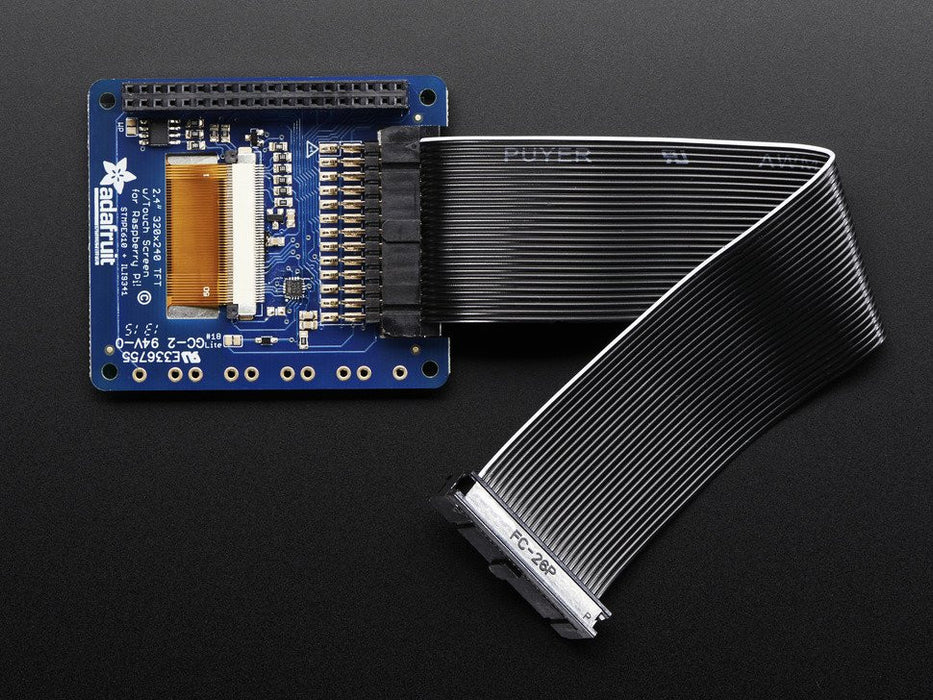 Adafruit PiTFT 2.4" HAT Mini Kit - 320x240 TFT Touchscreen - Chicago Electronic Distributors
 - 3