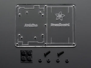 Plastic mounting plate for breadboard and Arduino - rubber feet! - Chicago Electronic Distributors
