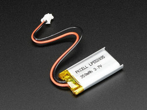 Lithium Ion Polymer Battery - 3.7v 350mAh - Chicago Electronic Distributors
