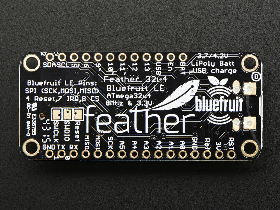 Adafruit Feather 32u4 Bluefruit LE - Chicago Electronic Distributors
 - 6