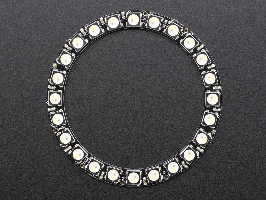 NeoPixel Ring - 24 x 5050 RGBW LEDs w/ Integrated Drivers - Natural White - ~4500K - Chicago Electronic Distributors
 - 3