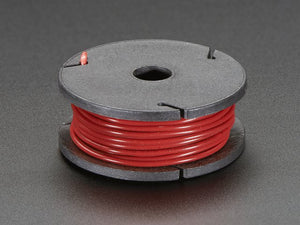 Solid-Core Wire Spool - 25ft - 22AWG - Red - Chicago Electronic Distributors
