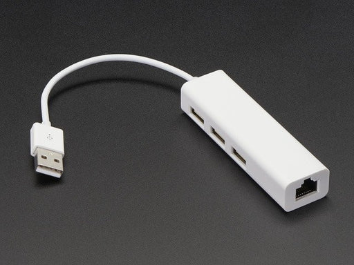 USB 2.0 and Ethernet Hub - 3 USB Ports and 1 Ethernet - Chicago Electronic Distributors
