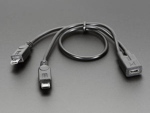 Micro B USB 2-Way Y Splitter Cable - Chicago Electronic Distributors
