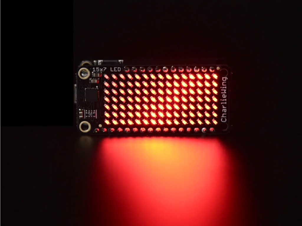 Adafruit 15x7 CharliePlex LED Matrix Display FeatherWing - Red ...