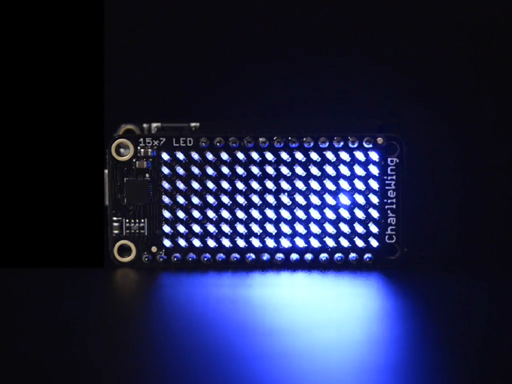 Charlieplex Rgb Led Adafruit 15x7 CharliePlex LED Matrix Display FeatherWing - Blue ...