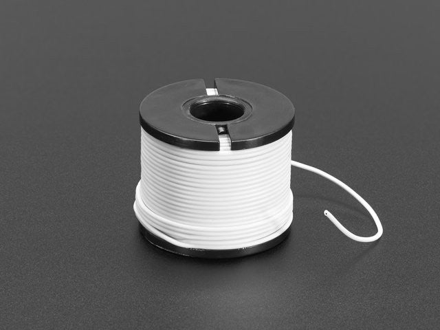 Silicone Cover Stranded-Core Wire - 50ft 30AWG White - Chicago Electronic Distributors
