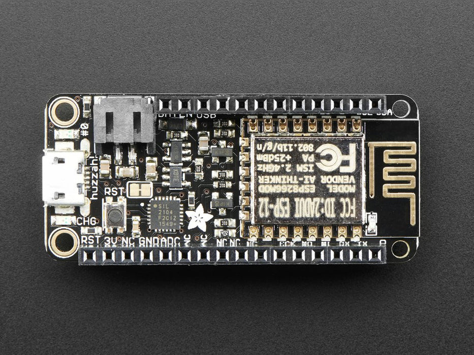 Assembled Feather HUZZAH w/ ESP8266 WiFi With Stacking Headers