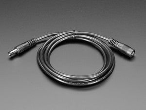 Adafruit 2.1mm female/male barrel jack extension cable