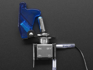 Illuminated Toggle Switch with Cover - Blue - Chicago Electronic Distributors
