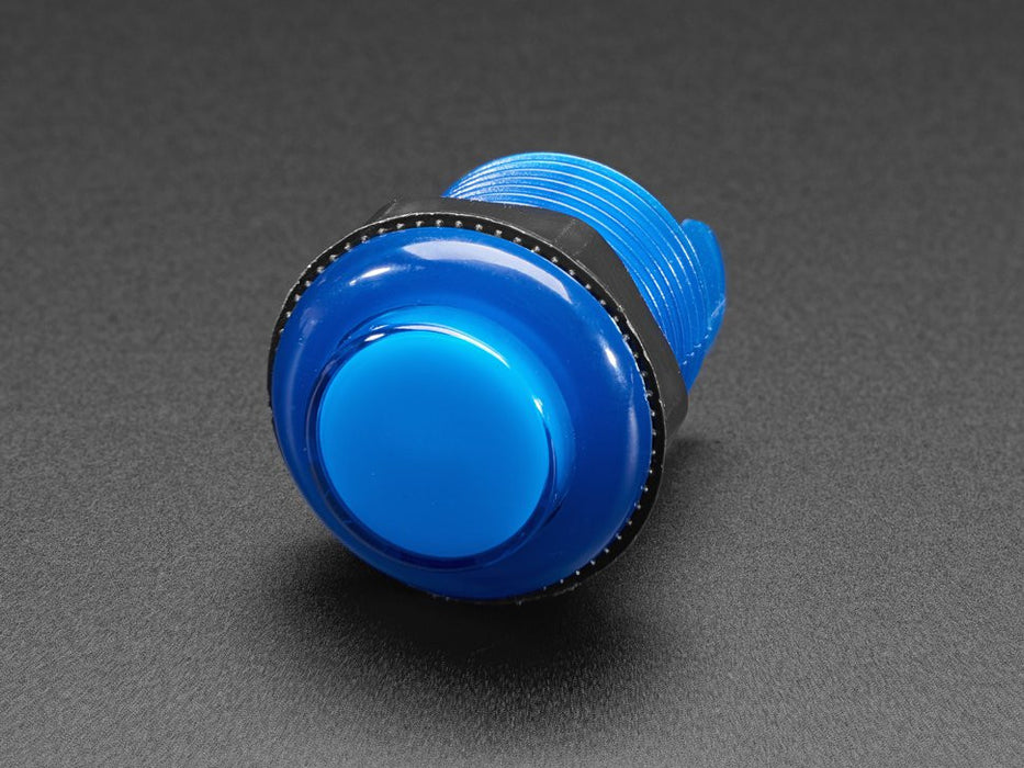 Arcade Button with LED - 30mm Translucent Blue