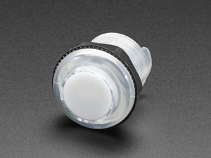 Arcade Button with LED - 30mm Translucent Clear
