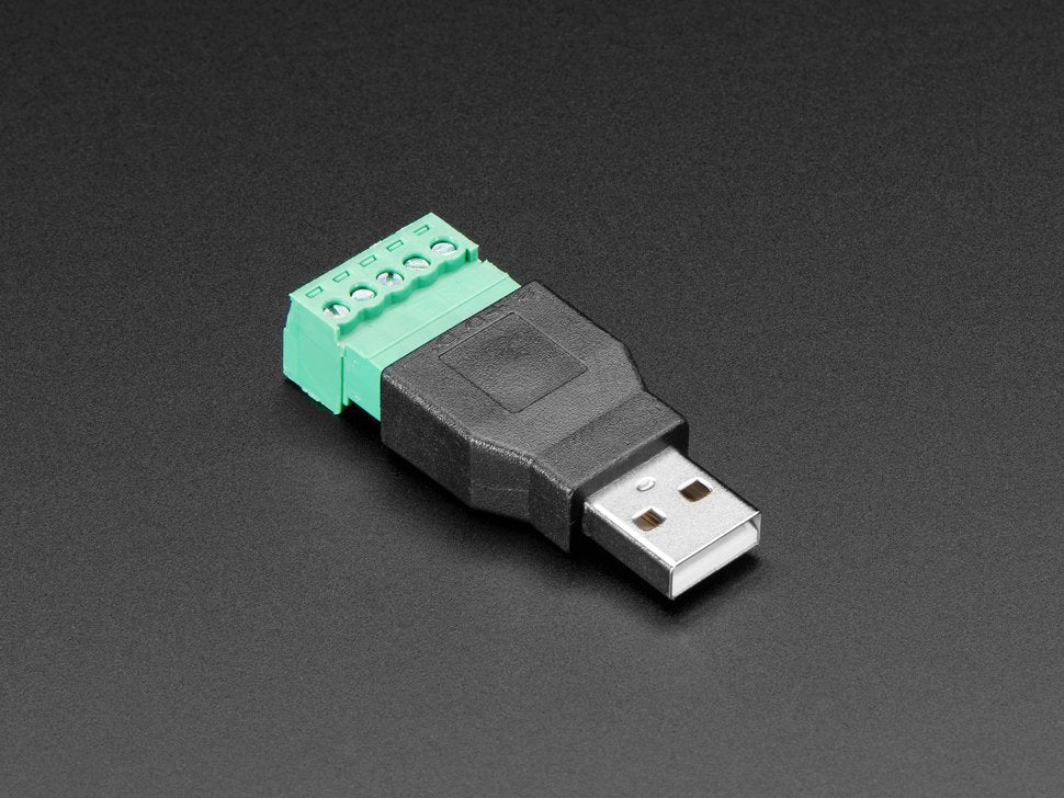 USB-A Male Plug to 5-pin Terminal Block — Chicago Electronic Distributors