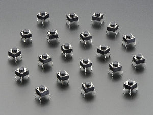 Tactile Button switch (6mm) x 20 pack - Chicago Electronic Distributors
