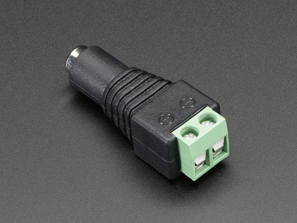 Female DC Power adapter - 2.1mm jack to screw terminal block — Chicago ...
