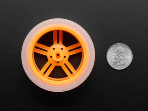 Orange and Clear TT Motor Wheel for TT DC Gearbox Motor