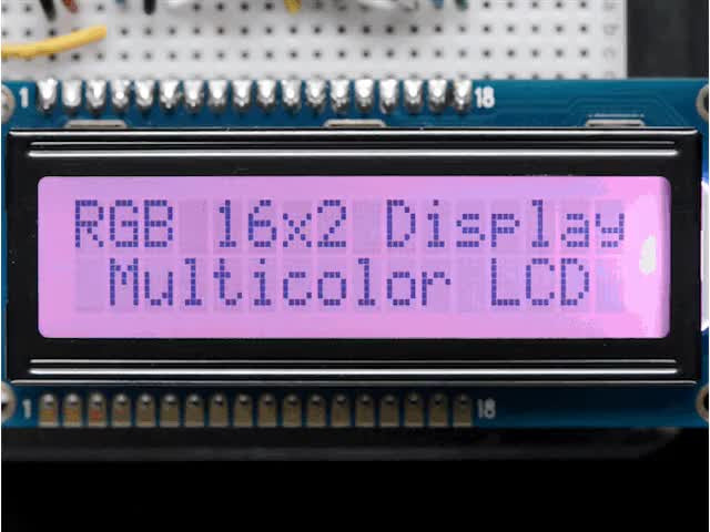 RGB backlight positive LCD 16x2 + extras - Chicago Electronic Distributors
