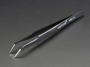 Fine tip curved tweezers - ESD safe - Chicago Electronic Distributors
