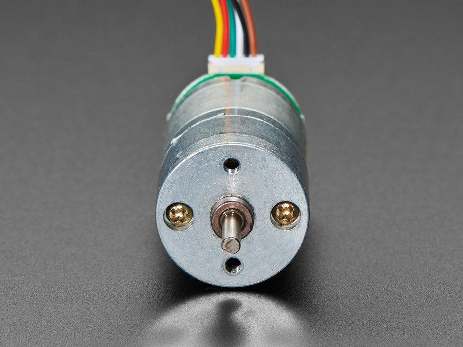 Geared DC Motor with Magnetic Encoder Outputs - 7 VDC 1:20 Ratio