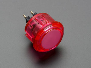 Arcade Button - 30mm Translucent Pink - Chicago Electronic Distributors
