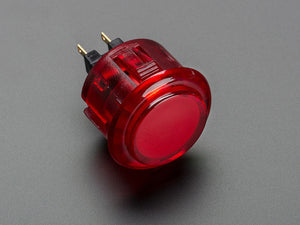 Arcade Button - 30mm Translucent Red - Chicago Electronic Distributors
