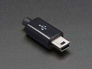 Adafruit USB DIY Slim Connector Shell - Mini-B Plug - Chicago Electronic Distributors
