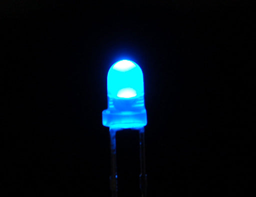 Diffused 3mm LED- Red, White or Blue - Chicago Electronic Distributors
 - 1