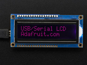 USB + Serial Backpack Kit with 16x2  RGB backlight negative LCD - Chicago Electronic Distributors
