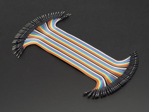 Premium Female/Male 'Extension' Jumper Wires - 40 x 6" (150mm) - Chicago Electronic Distributors
