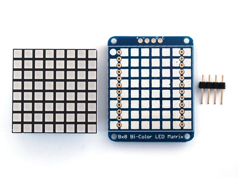 Adafruit Bicolor LED Square Pixel Matrix with I2C Backpack — Chicago ...