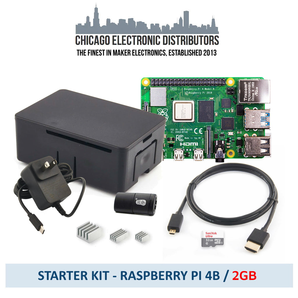 Raspberry Pi 4B Starter Kit - 2GB — Chicago Electronic Distributors