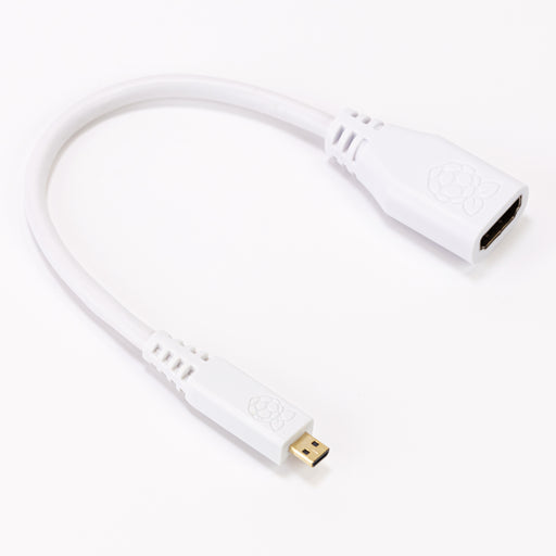 Short microHDMI to Standard HDMI adapter for Raspberry Pi