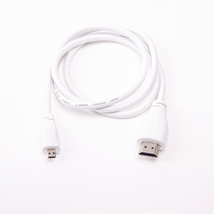 Raspberry Pi micro-HDMI to standard HDMI Cable, 1 to 2 meter, White or Black