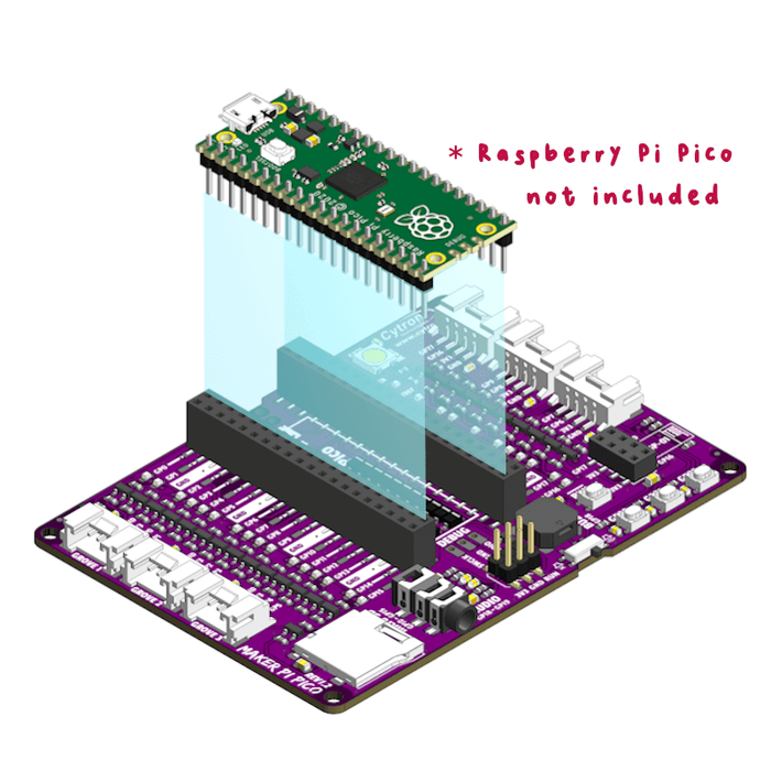 Maker Pi Pico Base (without Pico): Simplifying Pi Pico for Beginners