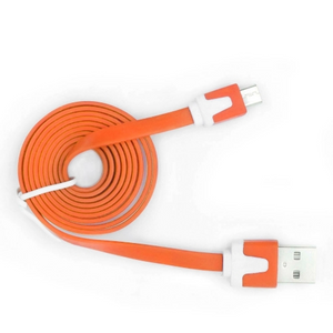 USB Flat Cable - A/MicroB - Orange