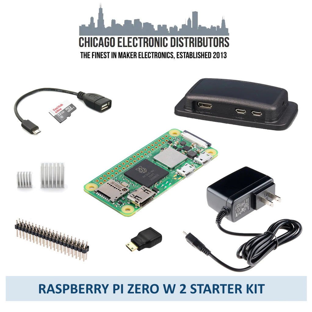 Raspberry Pi Zero 2 W Starter Kit — Chicago Electronic Distributors
