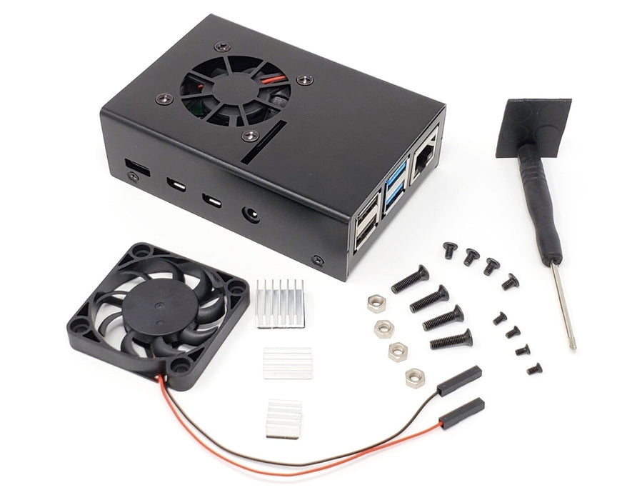 Aluminum Raspberry Pi 4 Model B Case with Fan