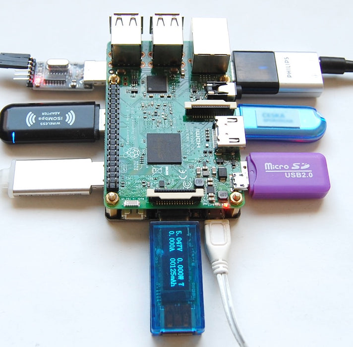 Big7: 7-Port USB Hub for Raspberry Pi