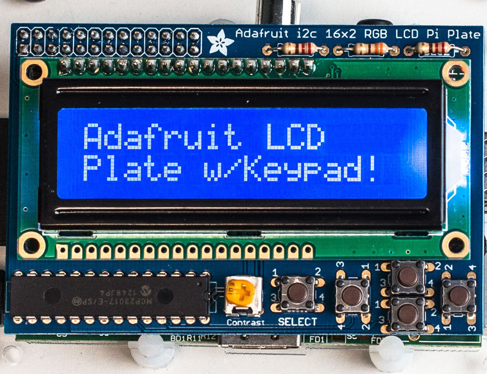 Adafruit Blue&White 16x2 LCD+Keypad Kit for Raspberry Pi — Chicago