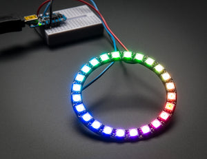 NeoPixel Ring - 24 x WS2812 5050 RGB LED with Integrated Drivers - Chicago Electronic Distributors
 - 2