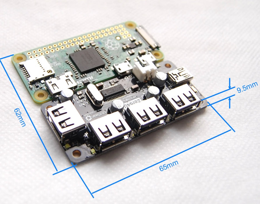 Zero4U 4-Port USB Hub Board Without Pogo Pins